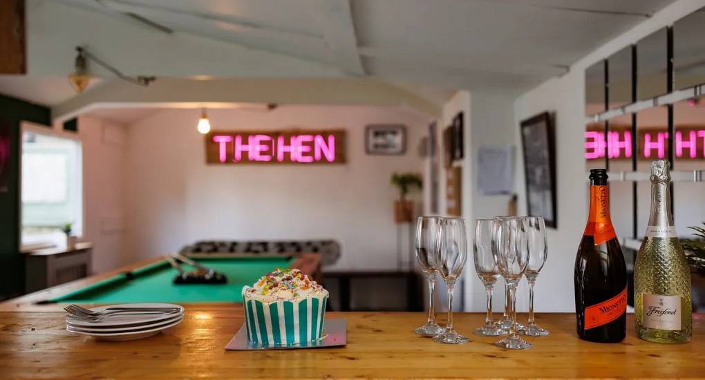 The view from the bar in your private games room at Autumn Cottage Bristol