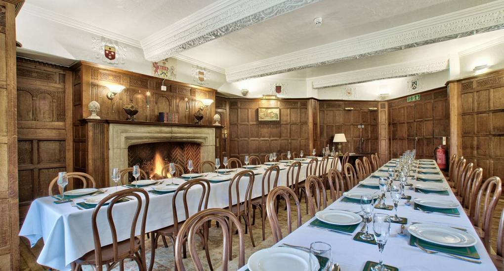 Very big dining room with two dining tables for up to 40 people