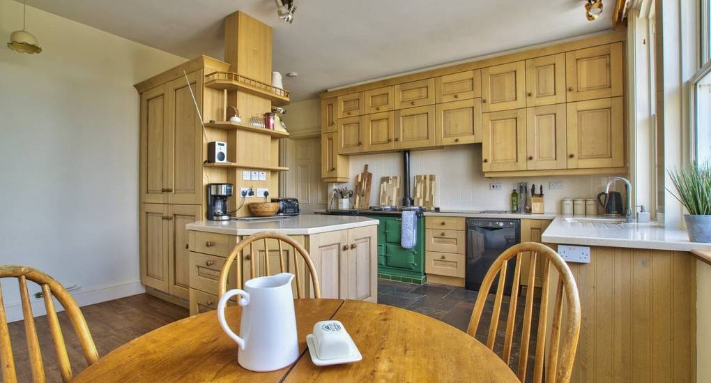 Farmhouse kitchen with dining table