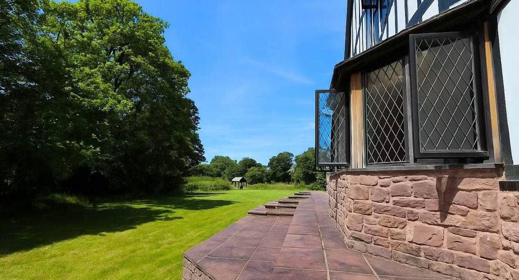 A view of the grounds at the Monmouth Manor hen accommodation