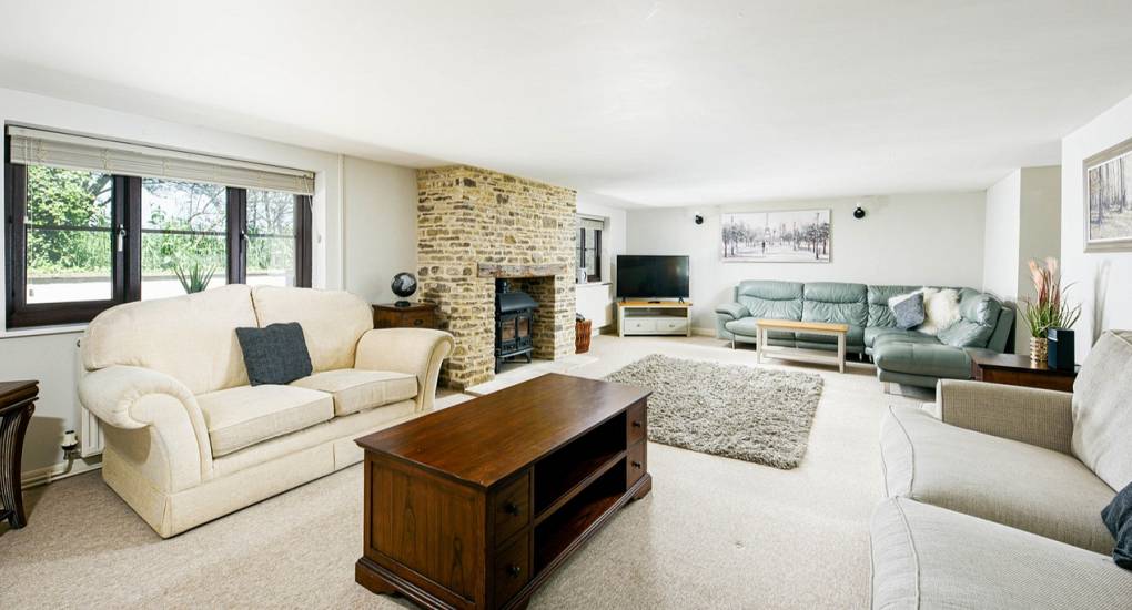 Spacious lounge area the Farmhouse Bristol party house