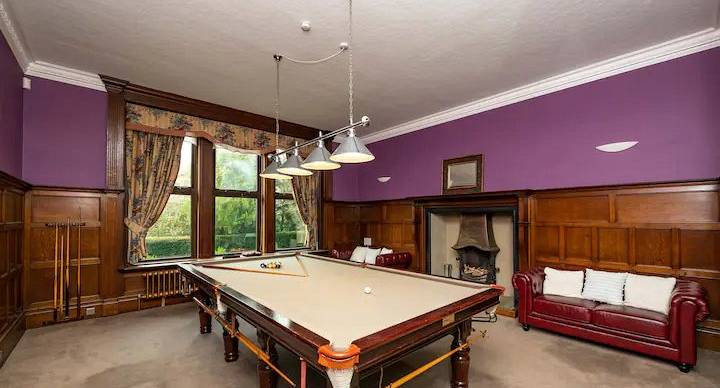 Games room with full size pool table