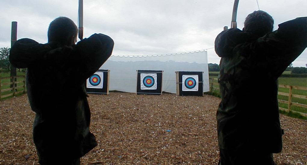 group learning Archery at a range