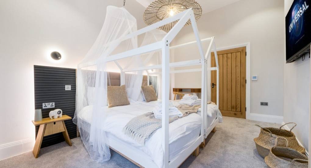 Four Post Bed in one of the Fury Manors bedrooms