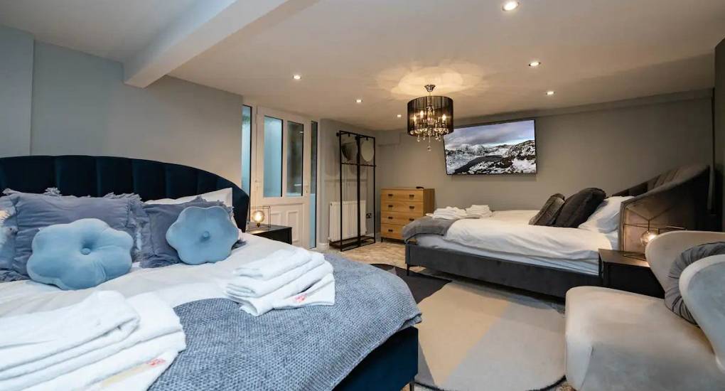 Bedroom at the Island Party House