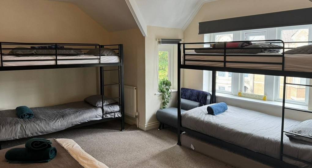 One of the bedrooms include comfortable bunk beds