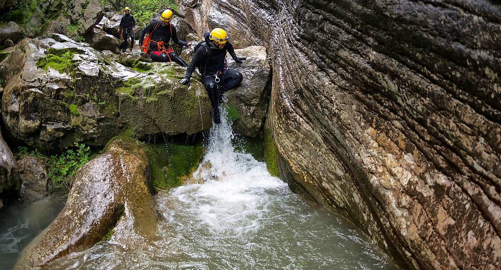 Gorge scrambling is a real challenge for even the fittest stag dos