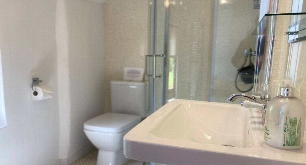 white walled bathroom with sink