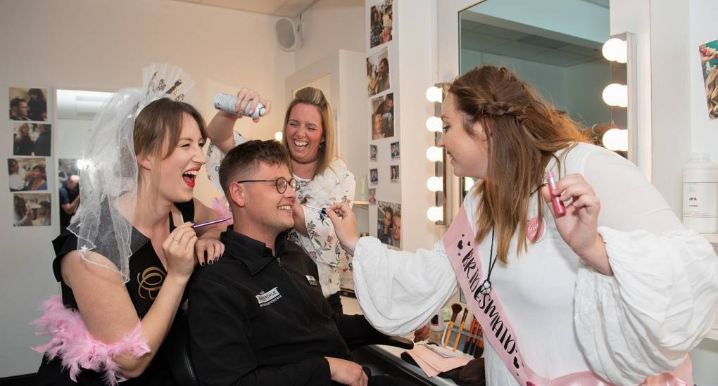 Hen party in the make up studio