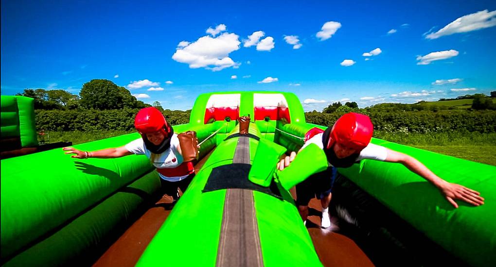 One of the many inflatable events at the West Country Games
