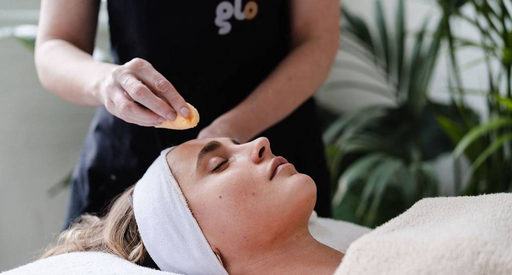 Hen having a facial on a pamper party