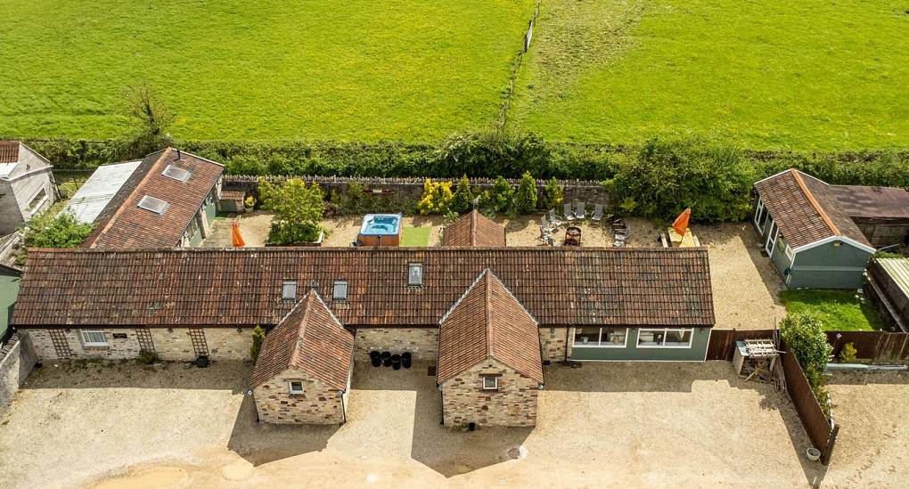Stag and Hen Party Houses drone view