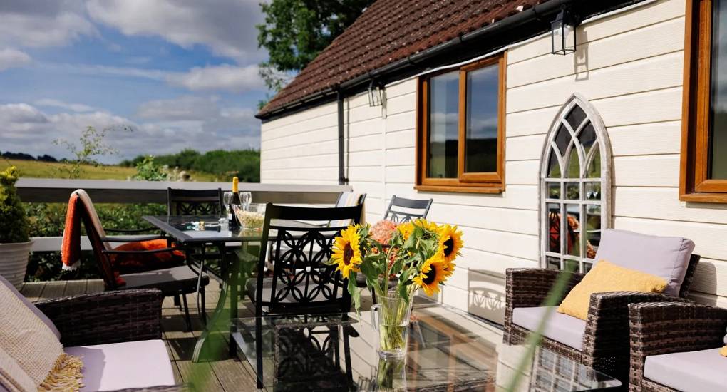 Garden seating in back garden