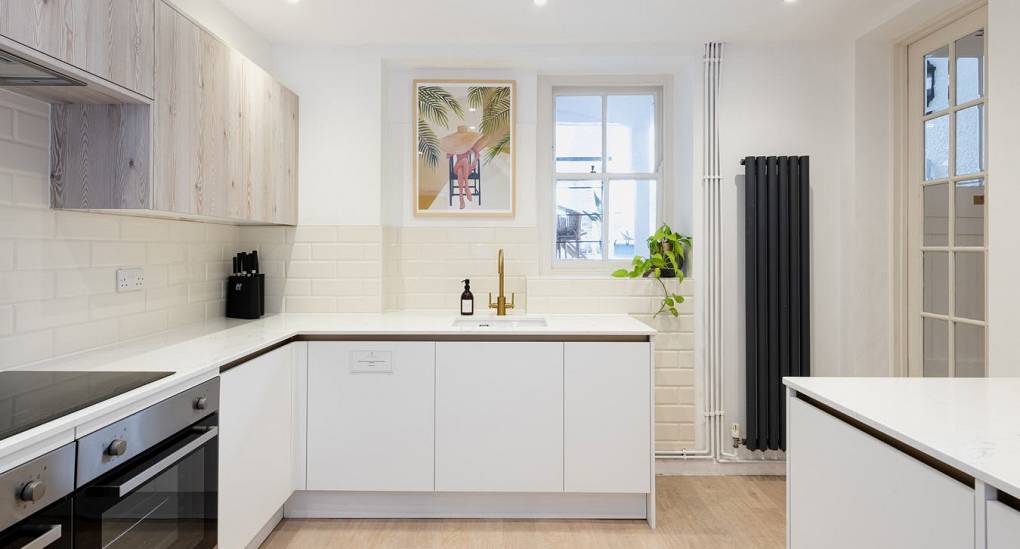 Open plan fully fitted kitchen