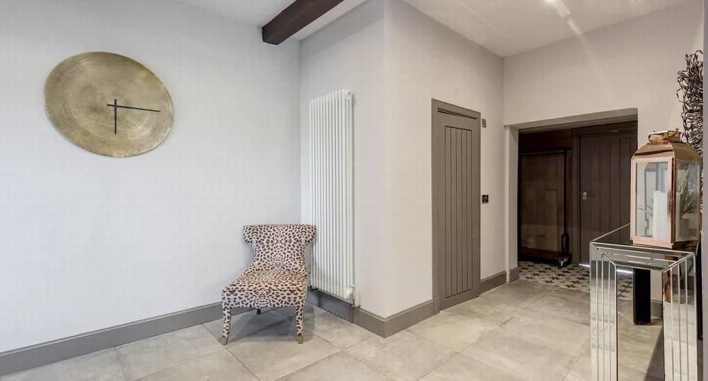 open plan hallway with front door