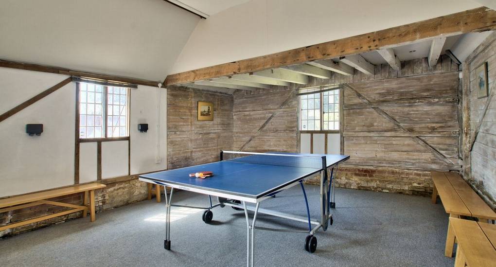 Ping pong table in games room