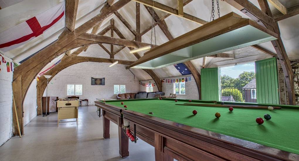 The big hall games rooms with snooker table
