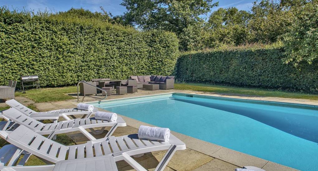 Sun loungers down by the pool
