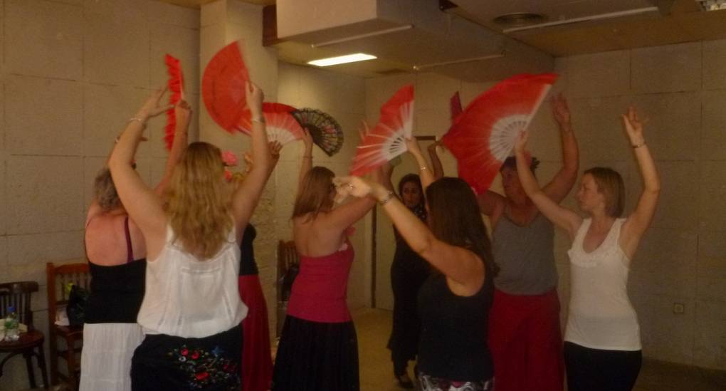 Hen do learning the Flamenco dance