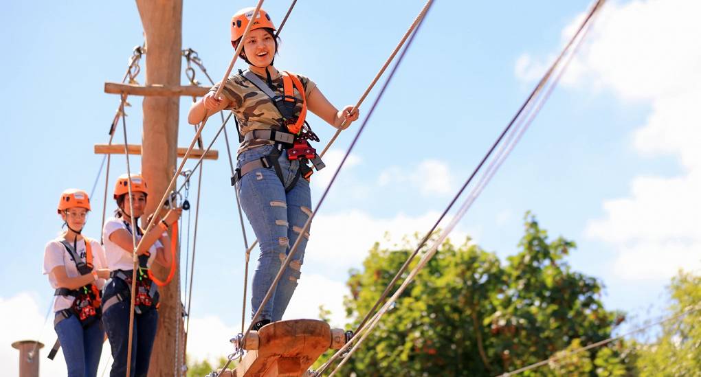 The high ropes course at Gripped will challenge even the most adventurous stags