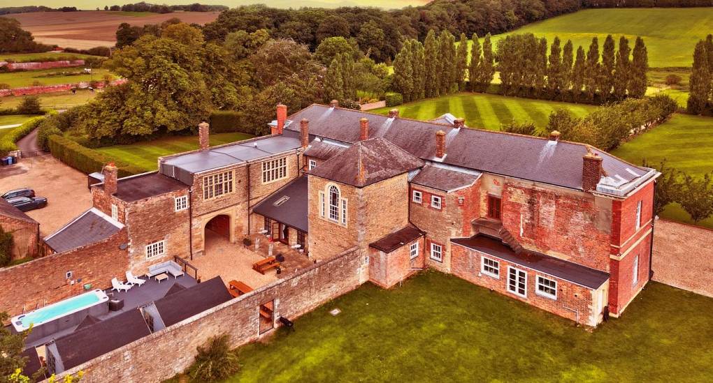 Drone view of the house