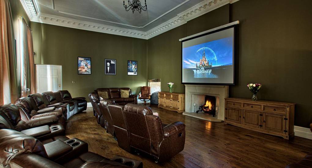 Cinema room with lazy boy chairs