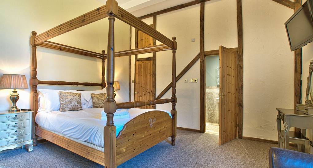 Wooden beam feature wall 