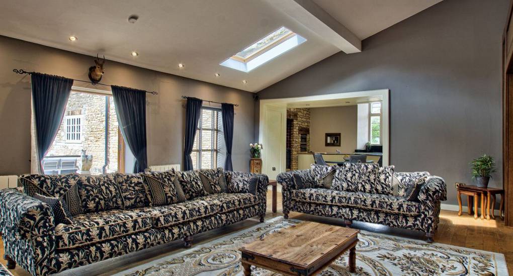 Large sofa with sky light in lounge