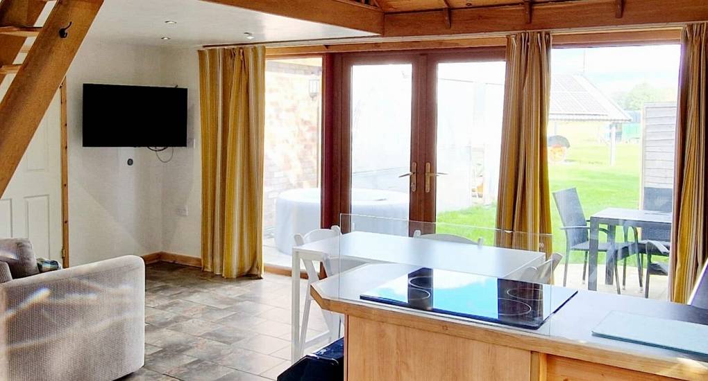 Well-equipped modern kitchen at Lincoln Sanctuary Hen Party Lodges