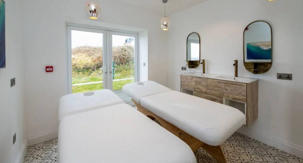 2 Massage beds in a small dedicated spa space 