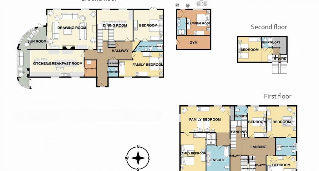 new-forest-bedroom-hen-do-accommodation-floor-plan