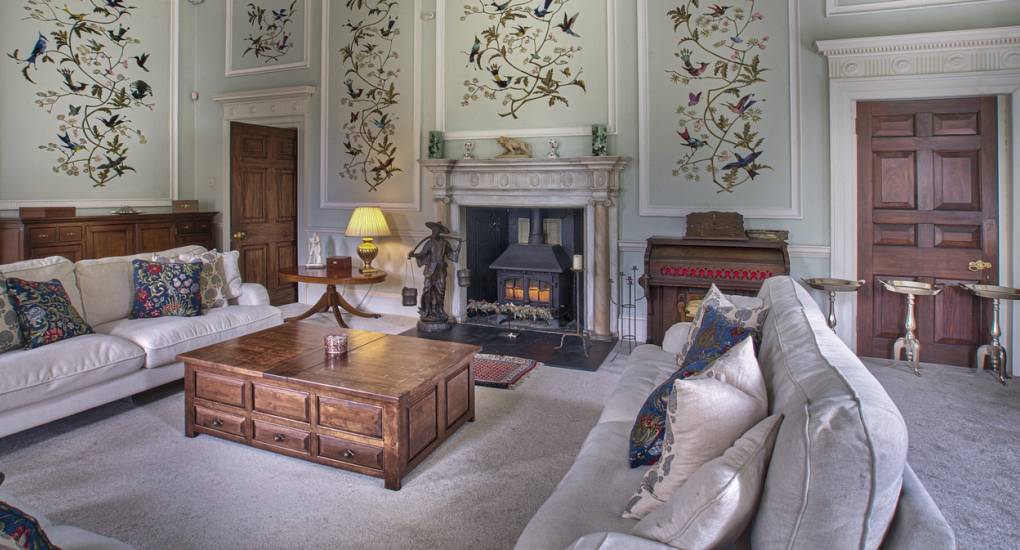 Alternative view of the lounge area at the Country Fortress hen party house