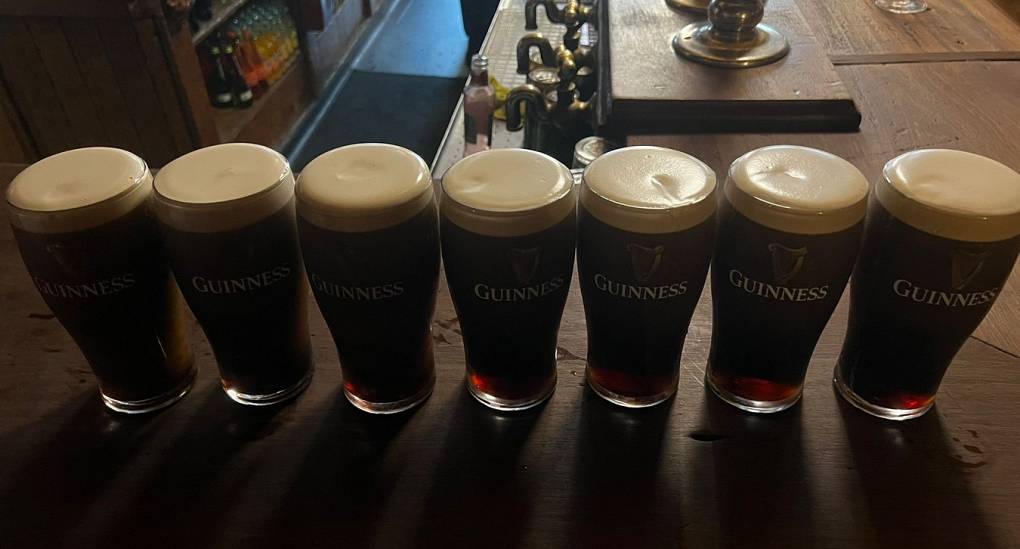 Perfectly poured Guinness in one of the Perfect Pint Tours stops