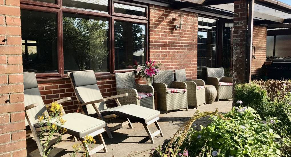 There's plenty of seating outside at the Forest Tree House