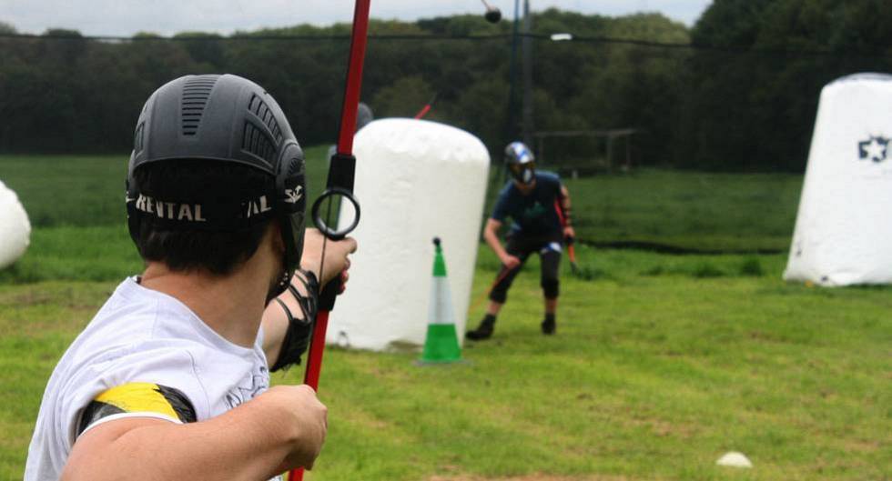 Archery tag is a competitive Portsmouth stag do activity 