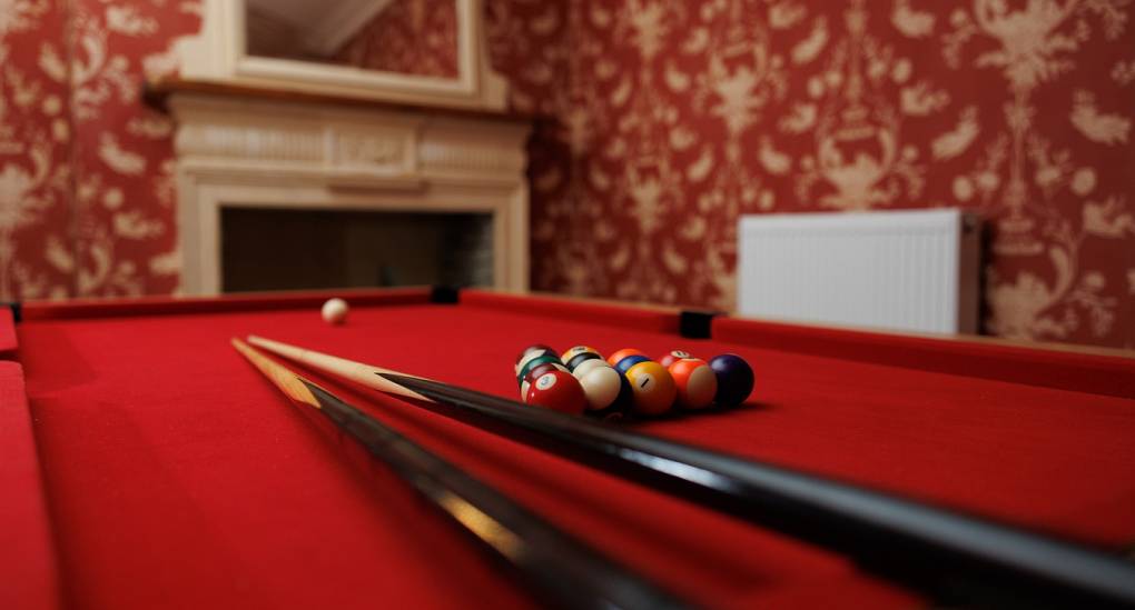 The Pool table at the Regal Manor two luxury party house