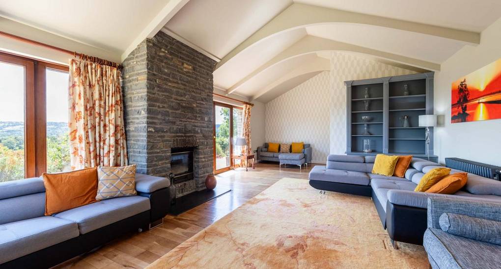 Fire place in the lounge ready for the perfect hen chill out zone in Retreat 20