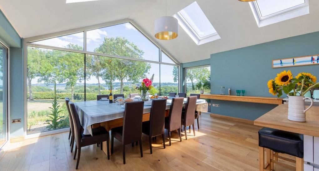 The perfect hen party view from the dining table at Retreat 20