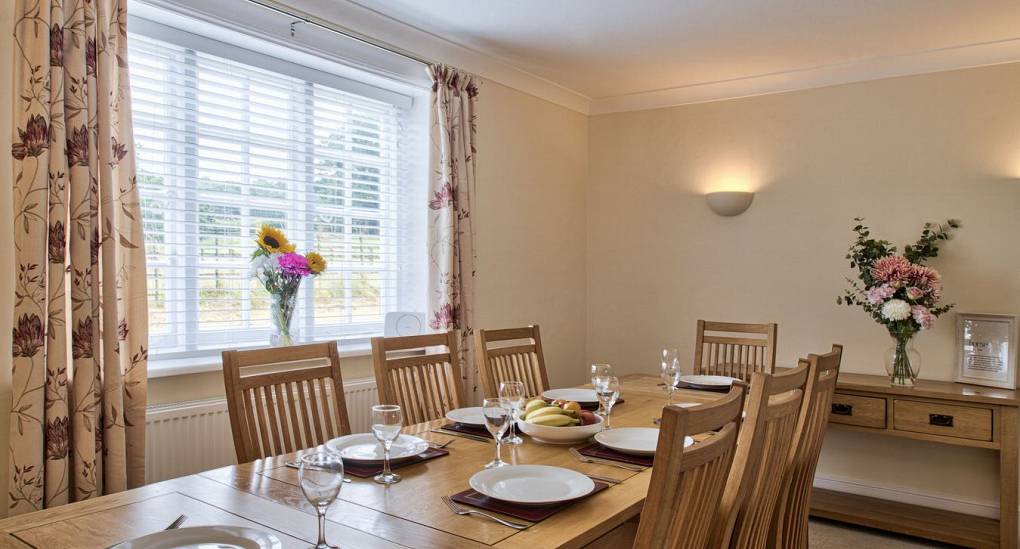 Large window with dining room