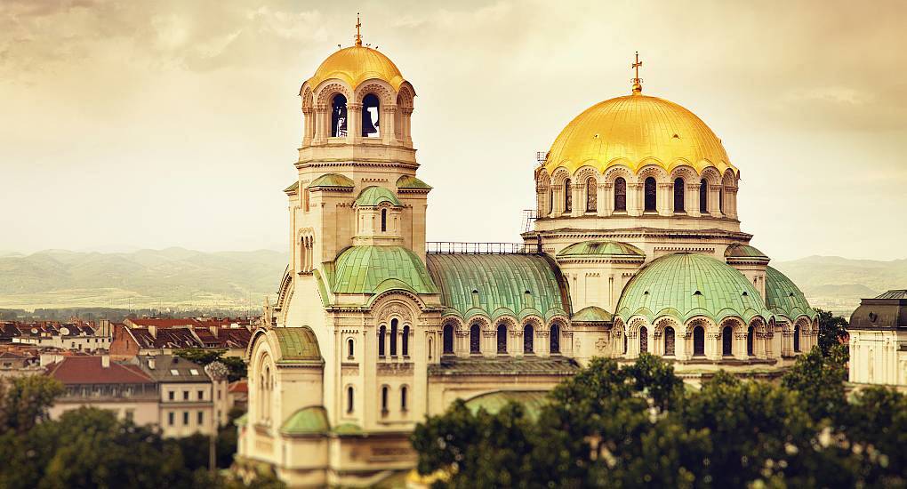Golden domes of St Alexander Nevsky Cathedral in Sofia, iconic Bulgarian monument backdrop for a Sofia stag do.