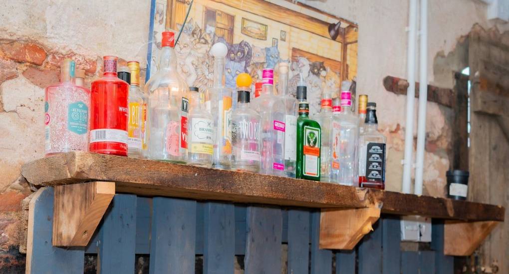 Spirit shelf ready for parties