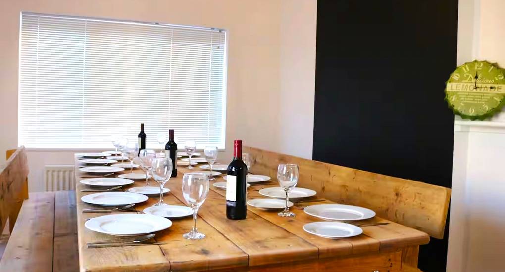 Dining table ready for your private chef