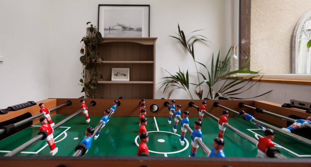 Football table in games room