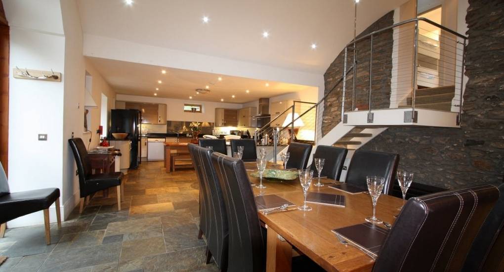 Open plan kitchen dining room