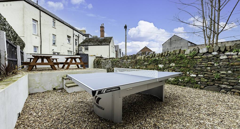 Table Tennis table in garden