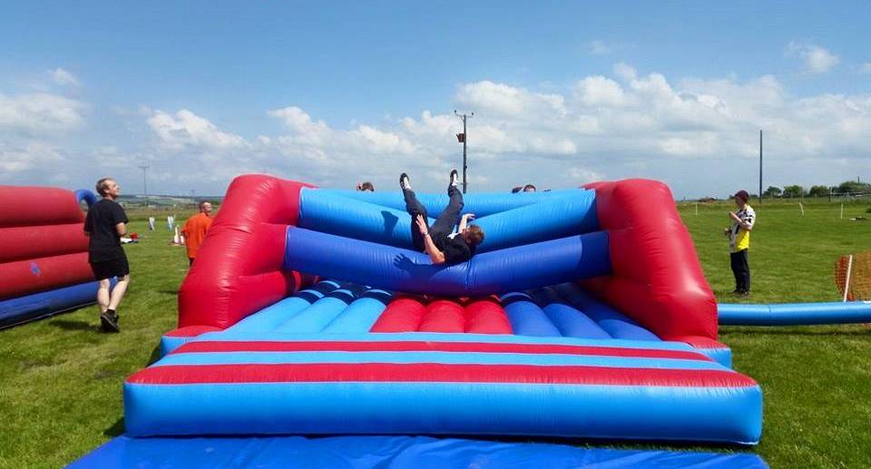 Stag tackling one of the many obstacles in the Inflatable Games