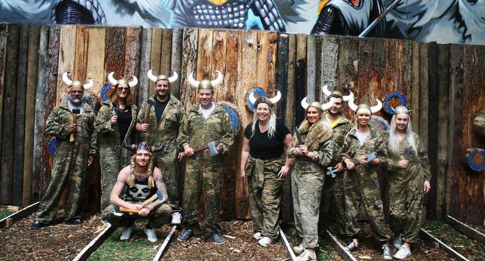 Sten party at the Axe Throwing site
