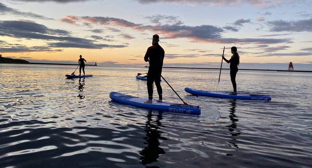 Sunset paddleboard session