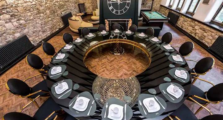 The amazing round dining table with donut hole in the middle
