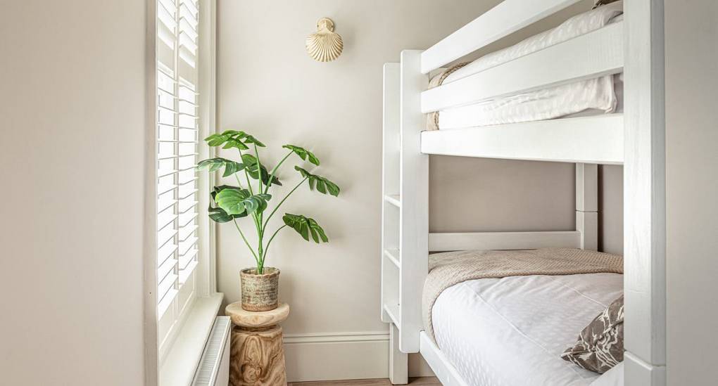 Flexible bedroom at The Drift: Bournemouth hen party house sleeping up to 3 guests near the beach.